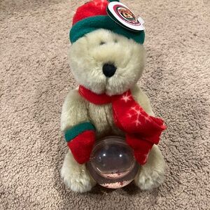 Starbucks Bearista Festive Bear with snow globe and Red and Green Accents-2002